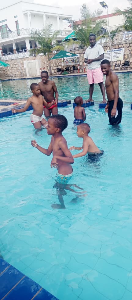 Children playing field games